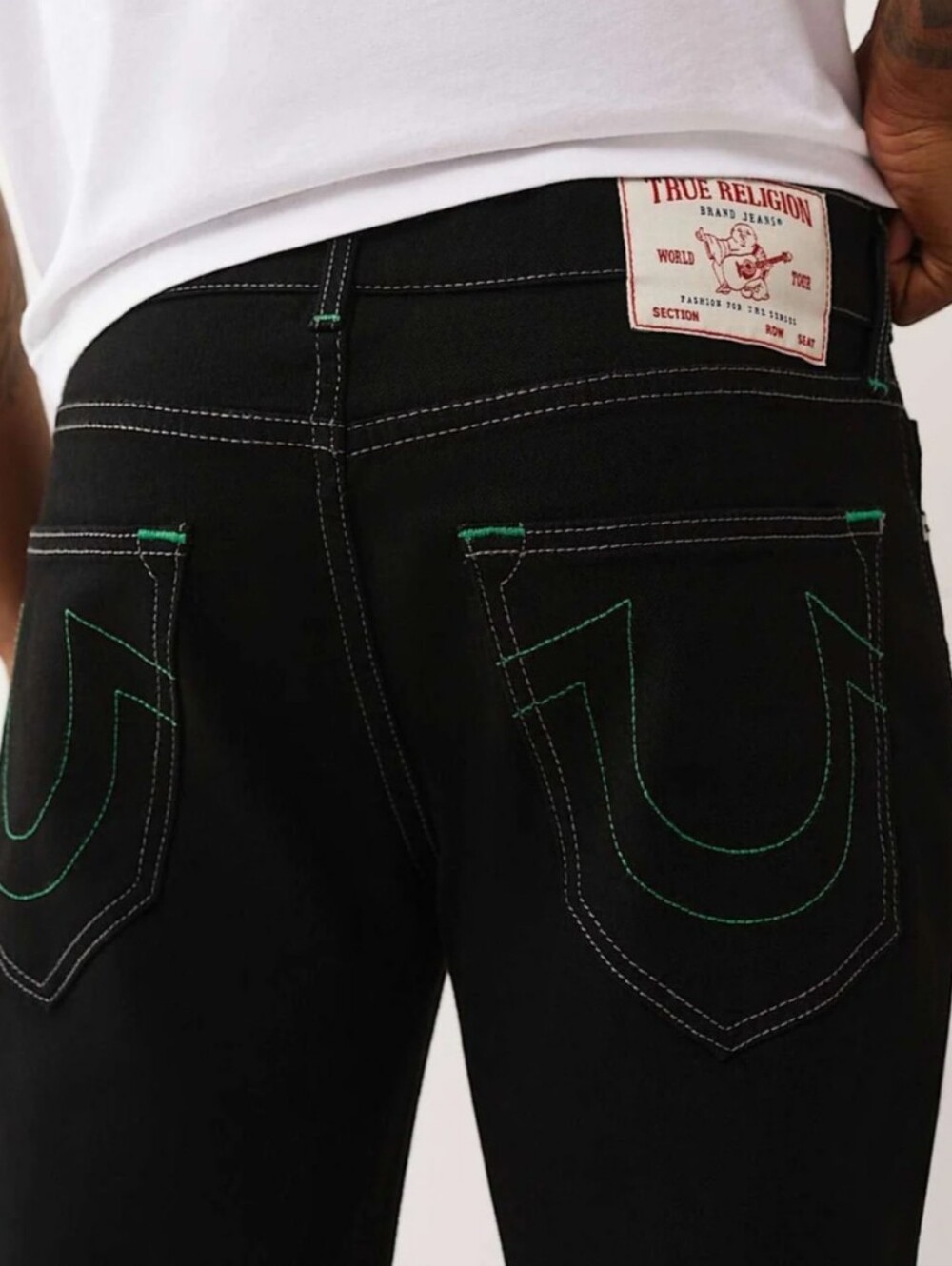 True Religion Ricky Relaxed Straight Jeans Black
